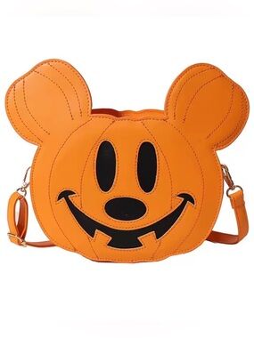 Disney Halloween MICKEY MOUSE Pumpkin Jack O’ Lantern Crossbody Handbag NEW!